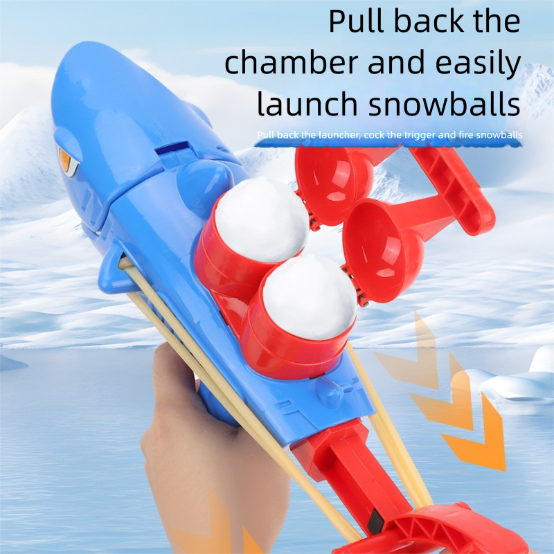 Shark Children's Toy Gun Snow Play Tool Clip Winter Launcher Snowball Fight Artifact Outdoor_voghion.com