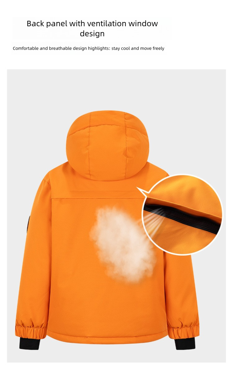 Conjunto de traje para niña, chaqueta y pantalones de esquí Bos' para exteriores, forrados con forro polar, impermeables, resistentes al viento y al agua._voghion.com