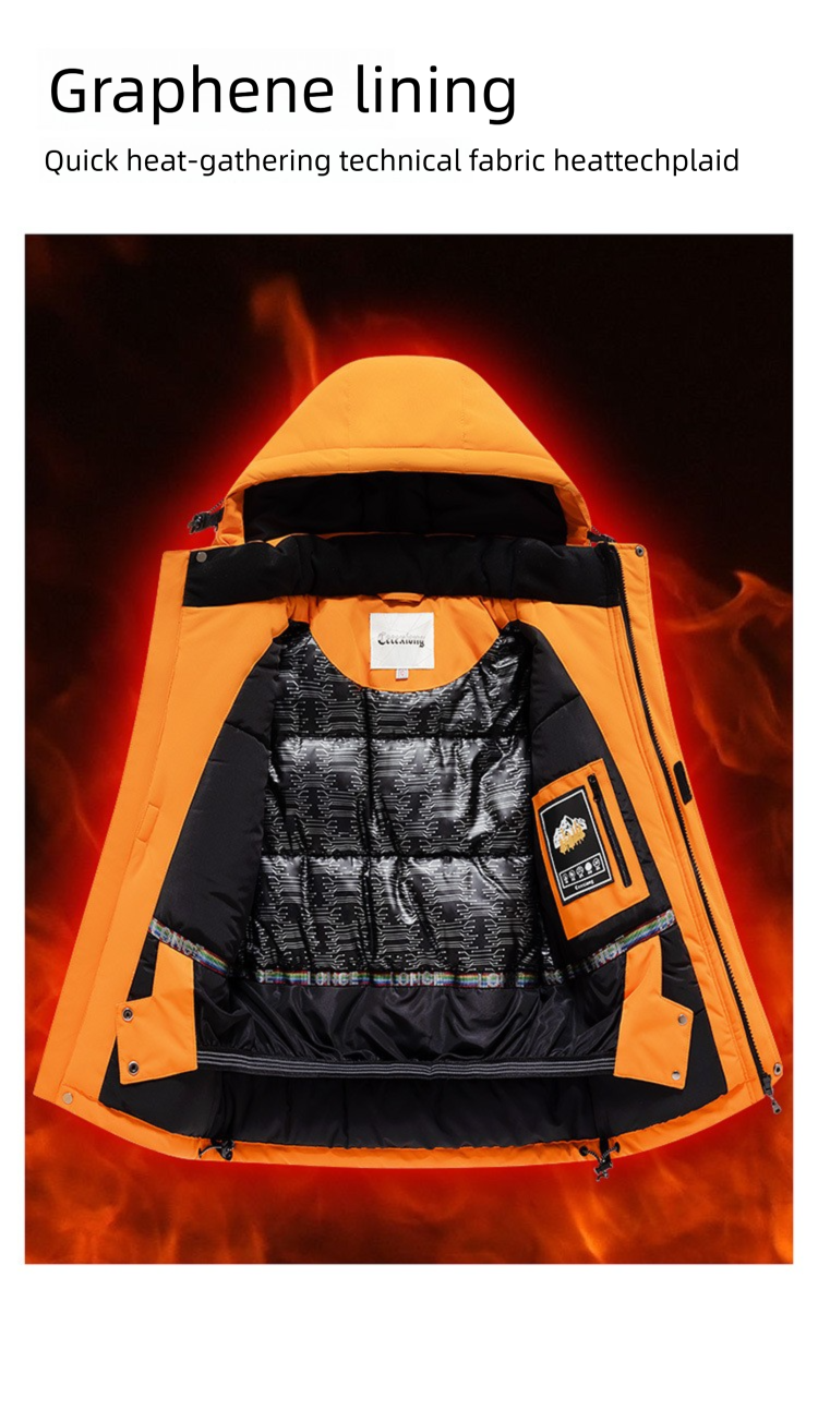 Conjunto de traje para niña, chaqueta y pantalones de esquí Bos' para exteriores, forrados con forro polar, impermeables, resistentes al viento y al agua._voghion.com