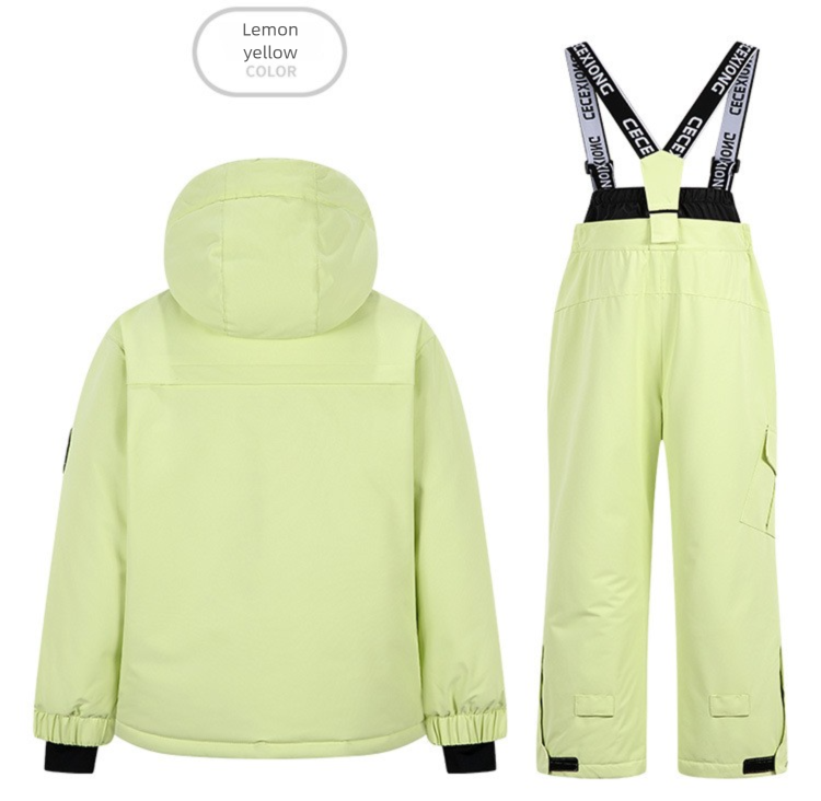 Conjunto de traje para niña, chaqueta y pantalones de esquí Bos' para exteriores, forrados con forro polar, impermeables, resistentes al viento y al agua._voghion.com