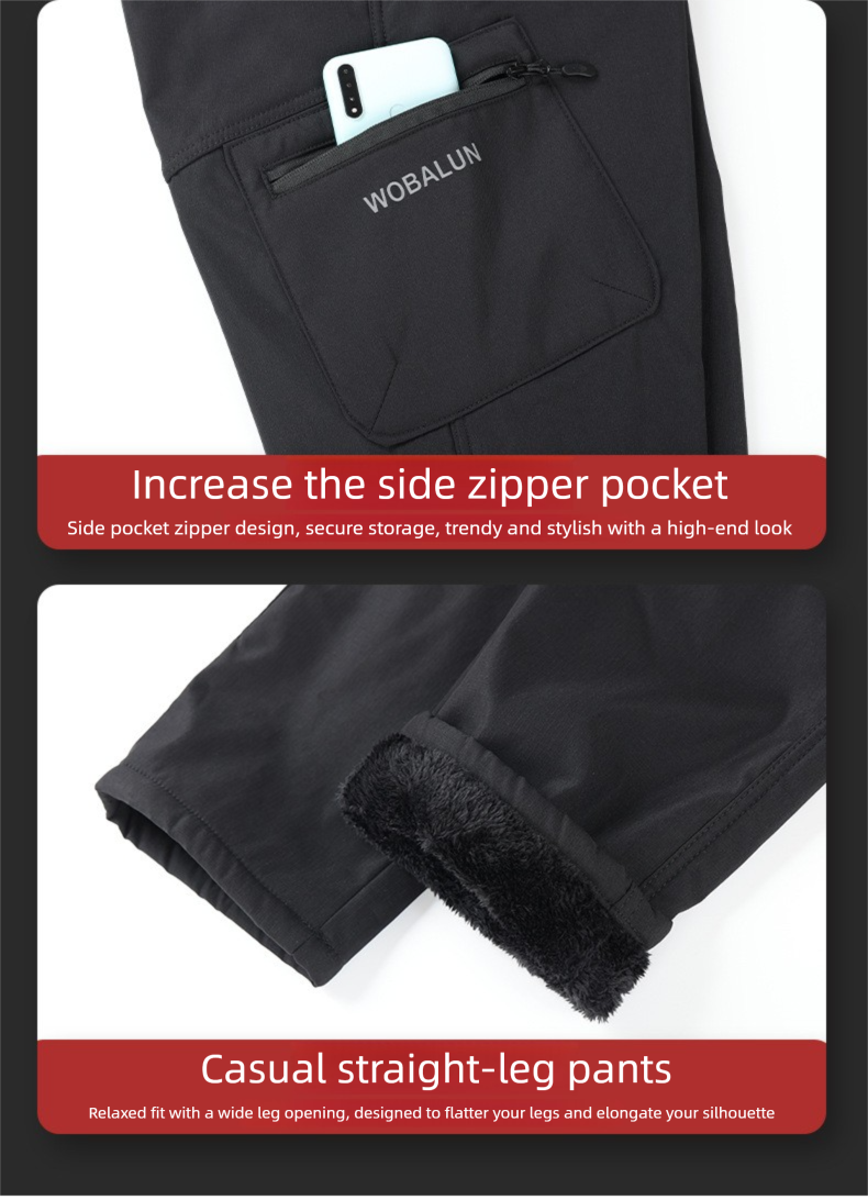 Autumn Winter Fleece-Lined Jacket Set For Men Outdoor Casual Wear-Resistant Dirt-Resistant Multi-Pocket Workwear_voghion.com
