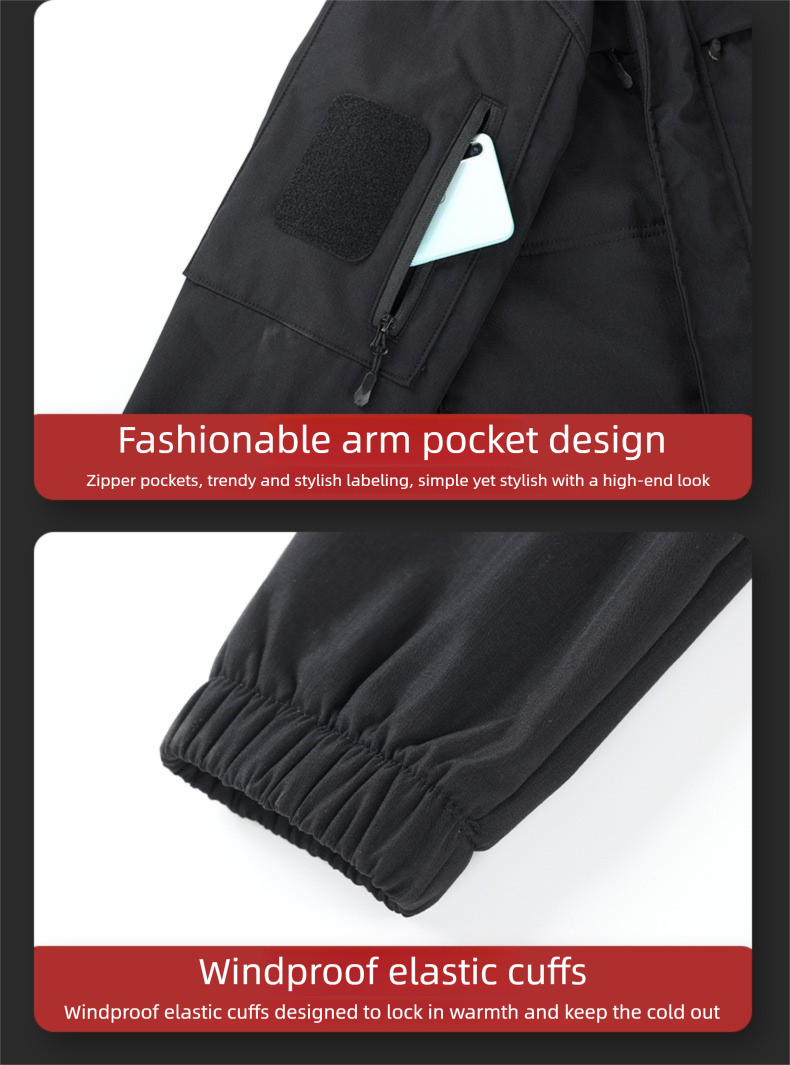 Autumn Winter Fleece-Lined Jacket Set For Men Outdoor Casual Wear-Resistant Dirt-Resistant Multi-Pocket Workwear_voghion.com