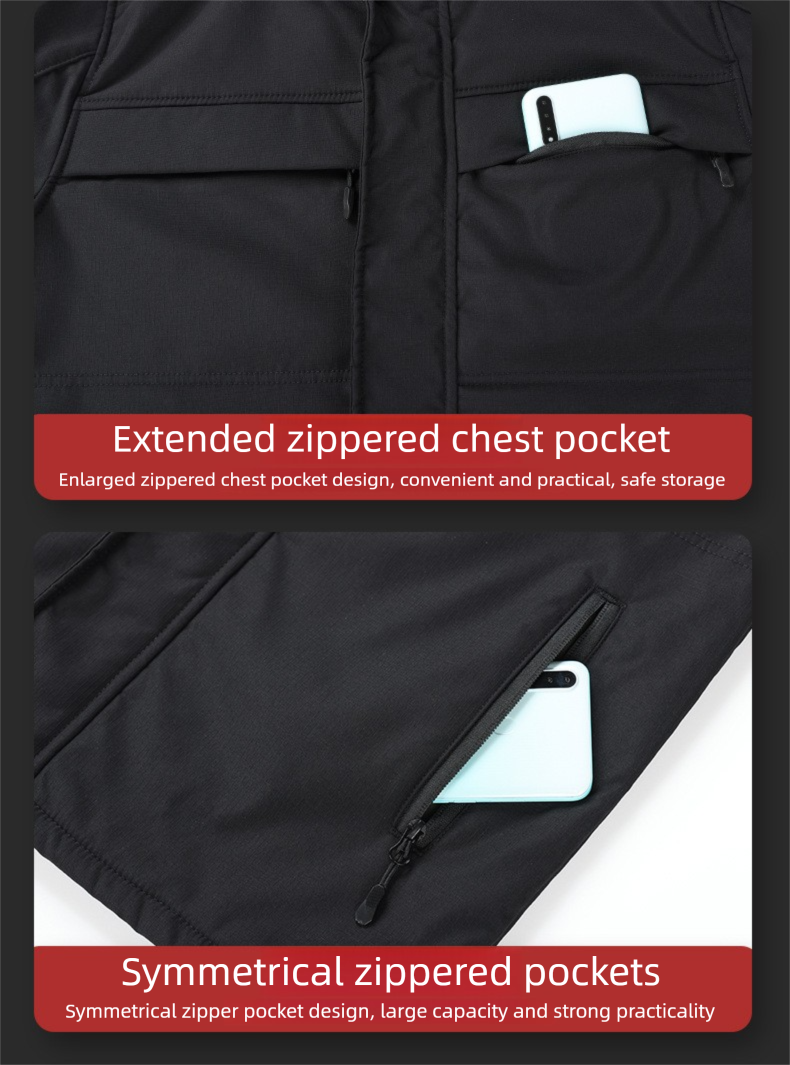 Autumn Winter Fleece-Lined Jacket Set For Men Outdoor Casual Wear-Resistant Dirt-Resistant Multi-Pocket Workwear_voghion.com