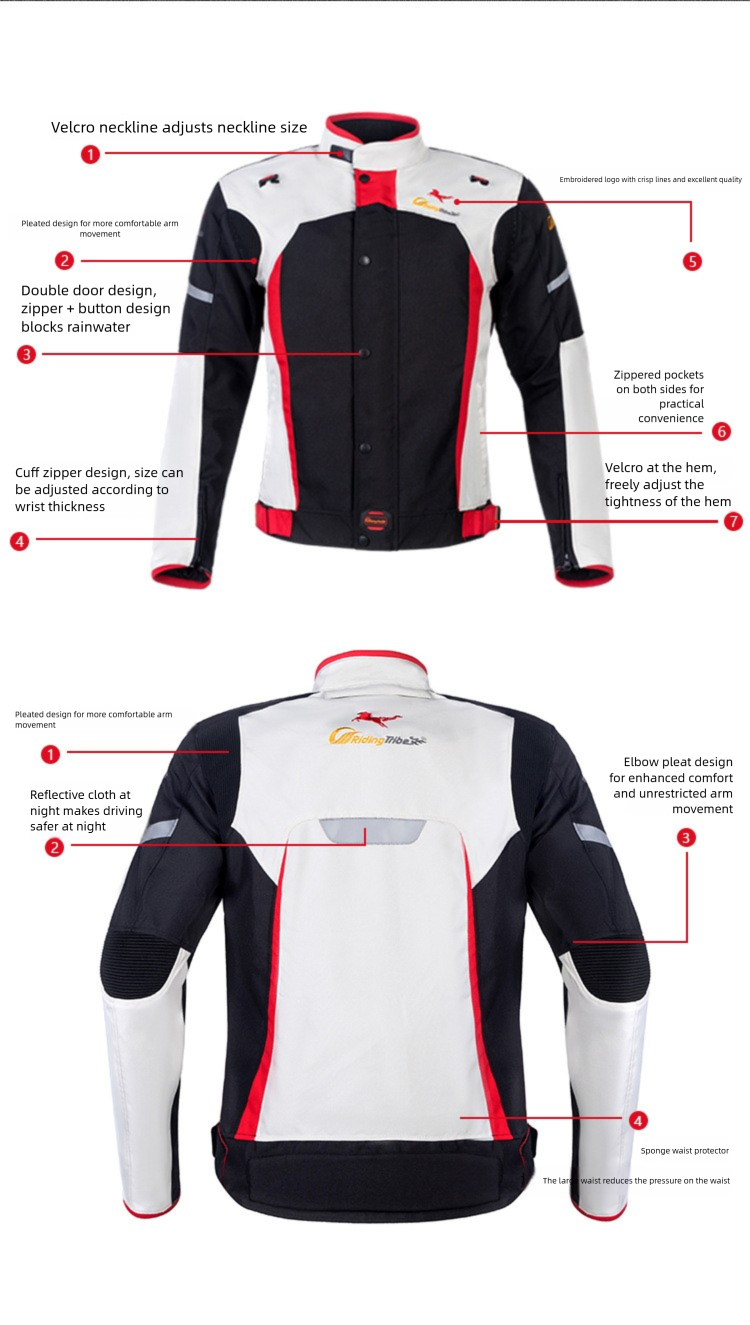 Reitset Herren, Sommer Wasserdicht, Anti-Fall, Warm, Geeignet Für Motorräder Und Geländeräder, Vier Jahreszeiten Motorrad_voghion.com