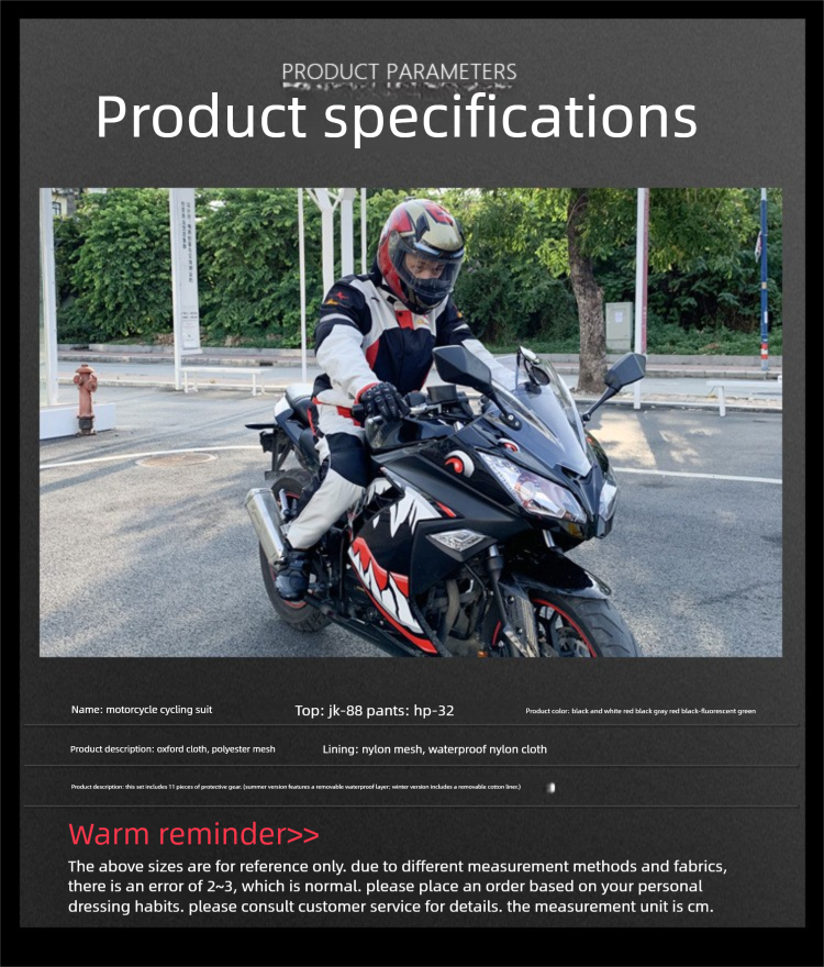 Reitset Herren, Sommer Wasserdicht, Anti-Fall, Warm, Geeignet Für Motorräder Und Geländeräder, Vier Jahreszeiten Motorrad_voghion.com