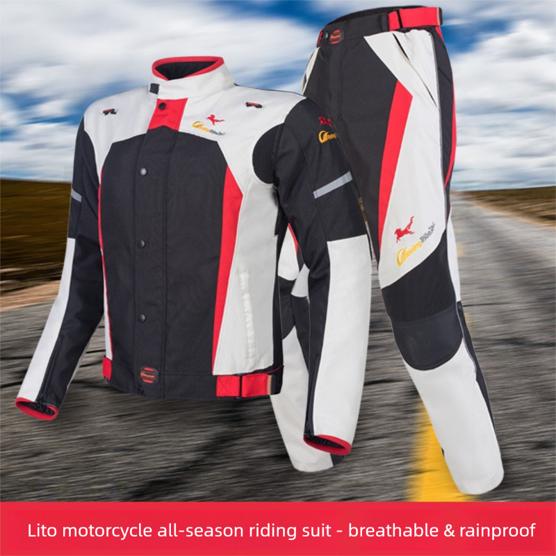 Riding Set Men, Summer Waterproof, Anti-Fall, Warm, Suitable Motorcycles And Off-Road Bikes, Four Seasons Motorcycle_voghion.com