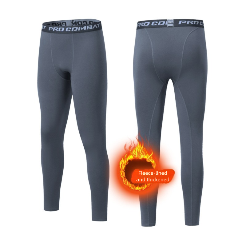 Abbigliamento caldo, strato di base foderato in pile, fitness, biancheria intima attillata ad asciugatura rapida, set da allenamento sportivo invernale da corsa_voghion.com