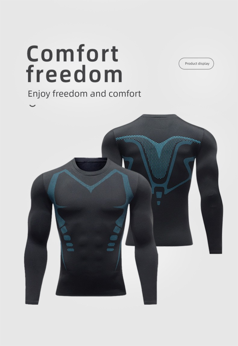 Abbigliamento caldo, strato di base foderato in pile, fitness, biancheria intima attillata ad asciugatura rapida, set da allenamento sportivo invernale da corsa_voghion.com