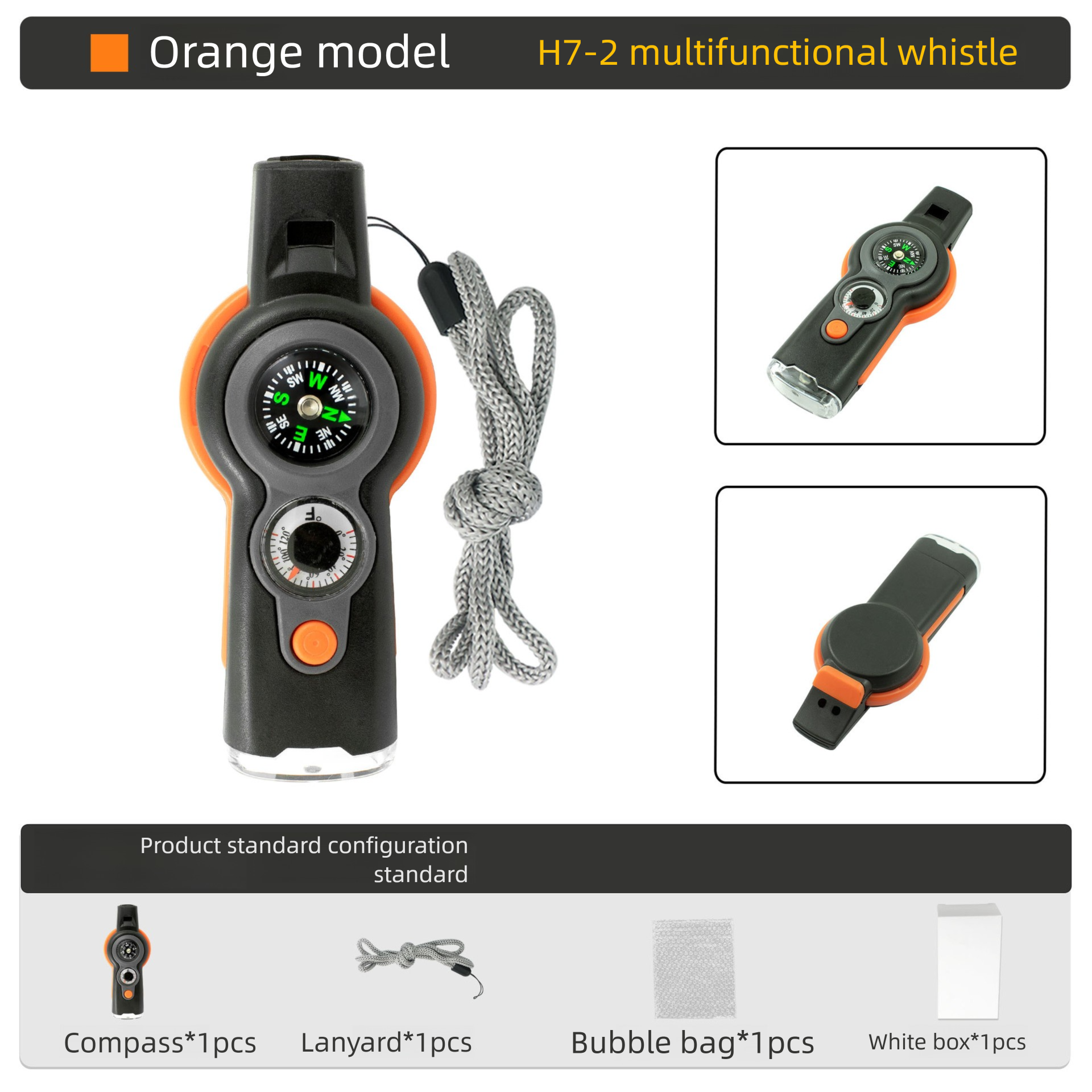 Outdoor Multi-Functional Sports Survival Escape Camping 7-in-1 LED Compass Whistle Emergency Tool_voghion.com