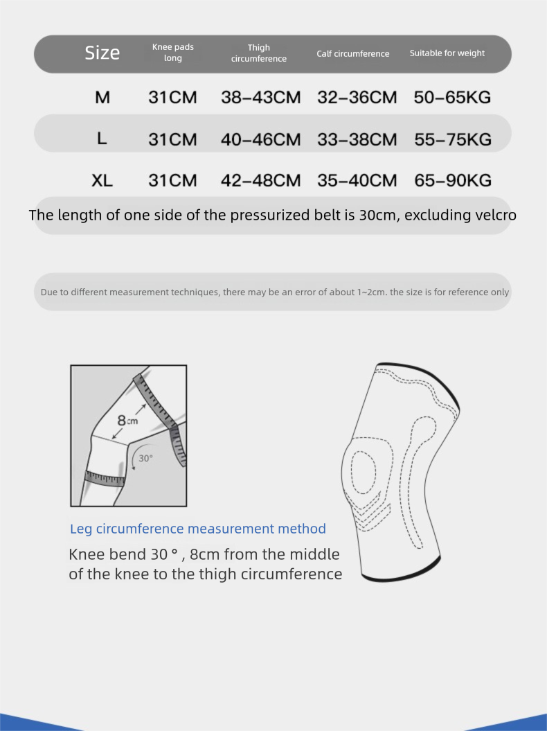 Ginocchiere per rotula, per ciclismo e corsa, per fitness, all'aperto, fasciatura in maglia, guaina protettiva in silicone plastificato_voghion.com