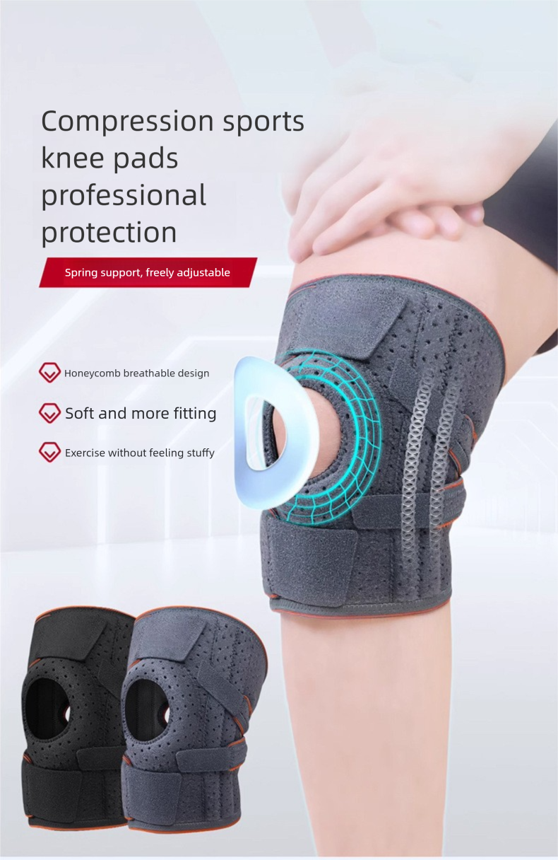 Mountaineering Compression Strap Sports Basketball Cycling Outdoor Meniscus Joint Running Breathable Knee Pads_voghion.com