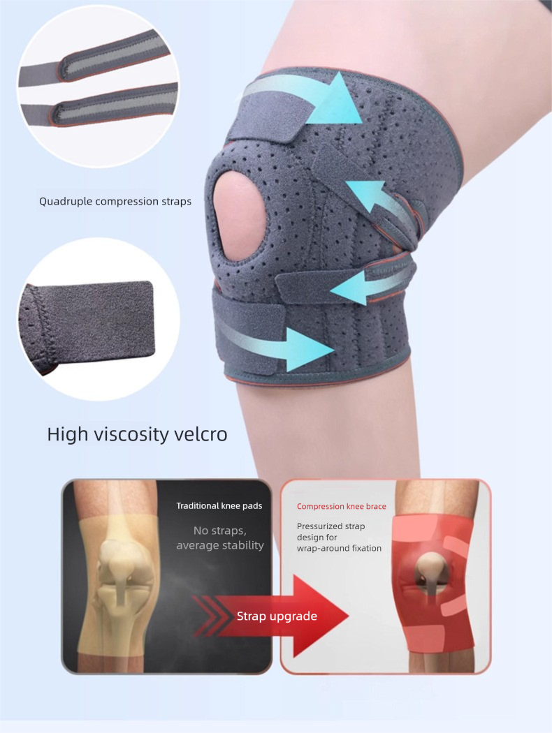 Mountaineering Compression Strap Sports Basketball Cycling Outdoor Meniscus Joint Running Breathable Knee Pads_voghion.com