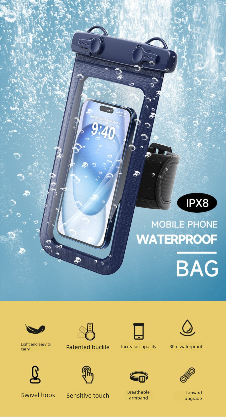 New Band Touchscreen Phone Case Sports Arm Large Capacity Outdoor Waterproof Bag_voghion.com