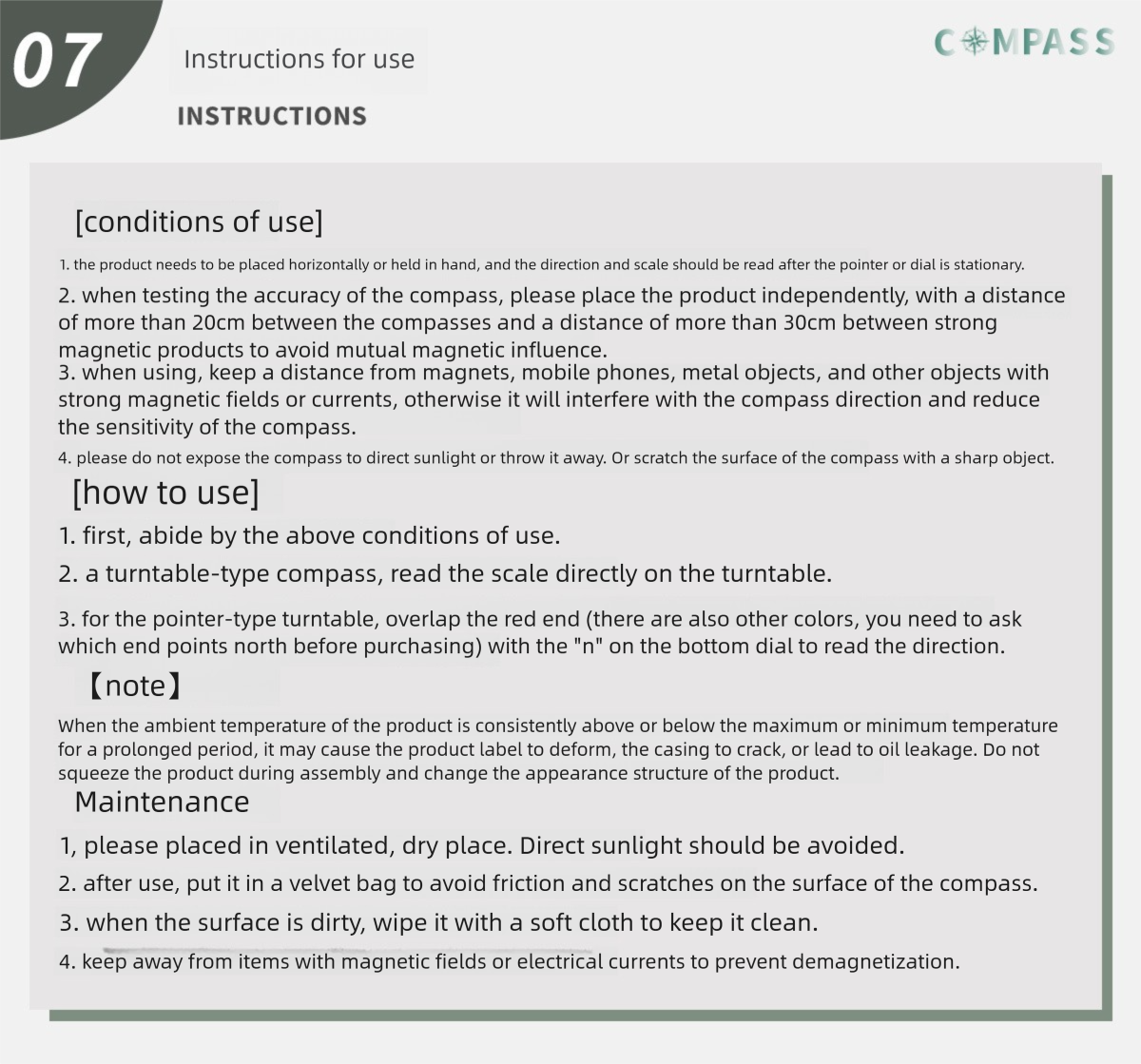 Outdoor Multi-Functional Sports Survival Escape Camping 7-in-1 LED Compass Whistle Emergency Tool_voghion.com