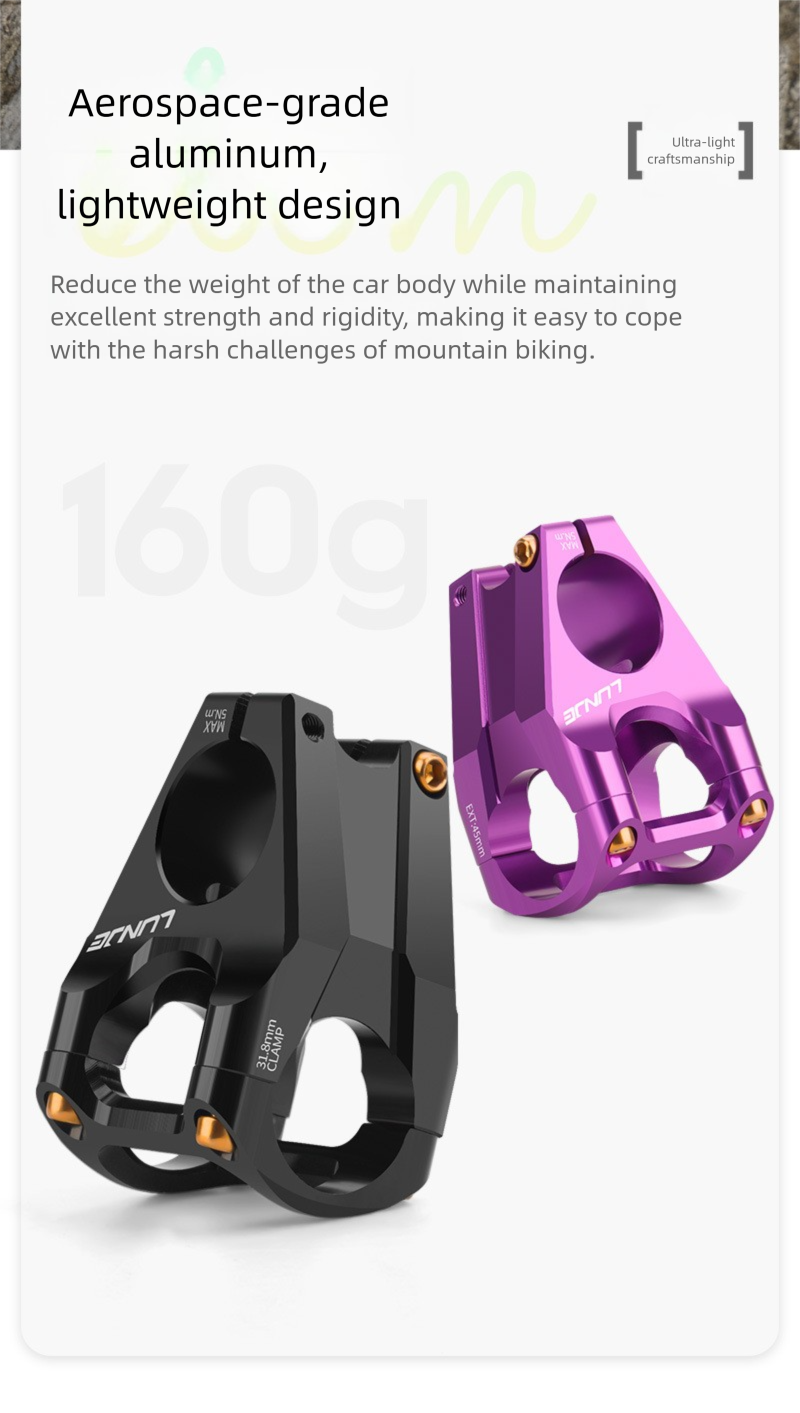 Potence courte CNC pour VTT tout-terrain 31,8/35 mm en alliage d'aluminium haute résistance pour descente_voghion.com