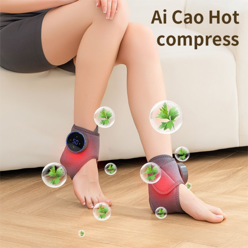 Nuovo massaggiatore per caviglia con impacco caldo riscaldante senza fili, strumento per la fisioterapia e la protezione delle articolazioni del piede_voghion.com
