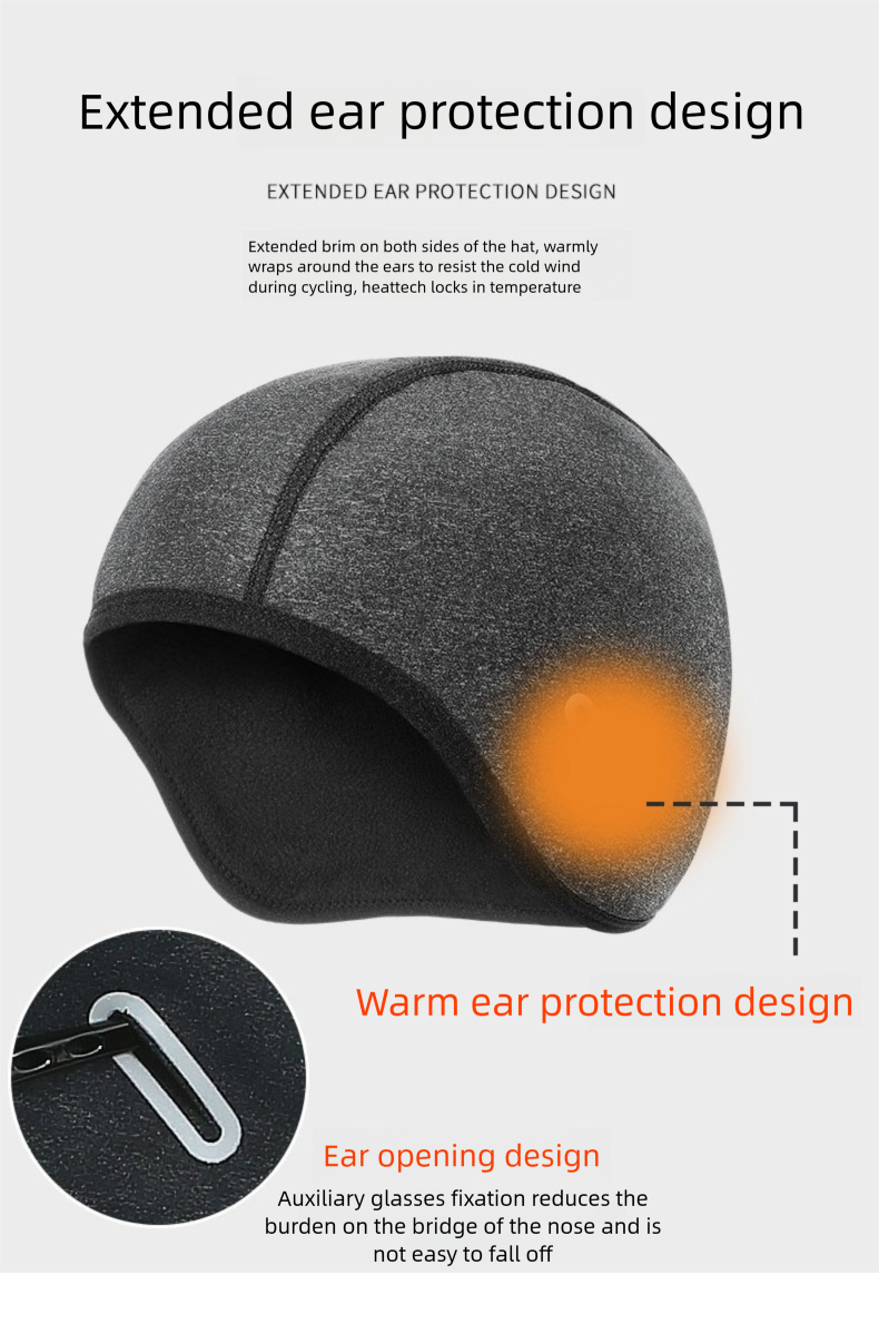 Kış Polar Spor Başlığı Yürüyüş Rüzgar Geçirmez Açık Hava Sıcak Kayak Bisiklet Küçük Şapka_voghion.com