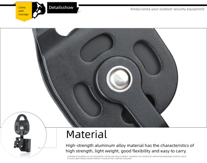 Device Heavy Object Upward Lifting Ascender Pulley Lifter Tow Underground Rescue Protector_voghion.com