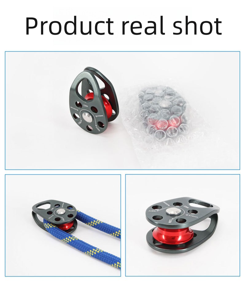 Puleggia di sollevamento mobile per trasporto singolo in lega di alluminio per sport all'aria aperta di piccole dimensioni, molto venduta_voghion.com