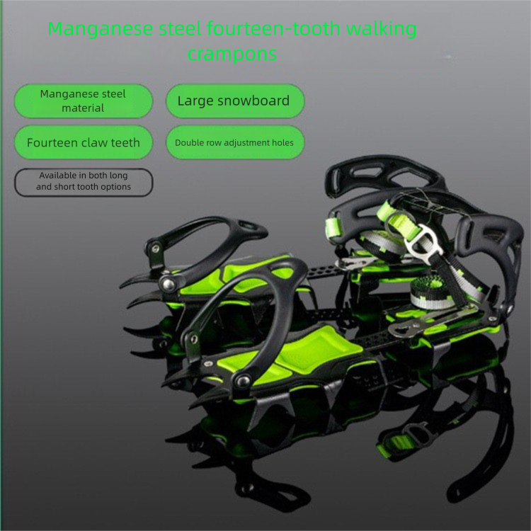 Ramponi professionali Brother Jiedeng BRS-S1A da 14 denti per escursioni sulla neve, arrampicata su ghiaccio e avventure all'aperto_voghion.com