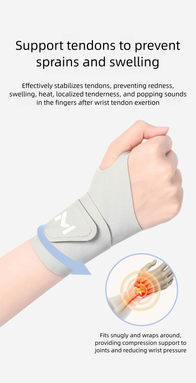 Support pour hommes et femmes, fixation fine pour entorse, gaine tendineuse articulaire, spécialement conçu pour le sport, le fitness, le tennis, le badminton et les problèmes de poignet._voghion.com