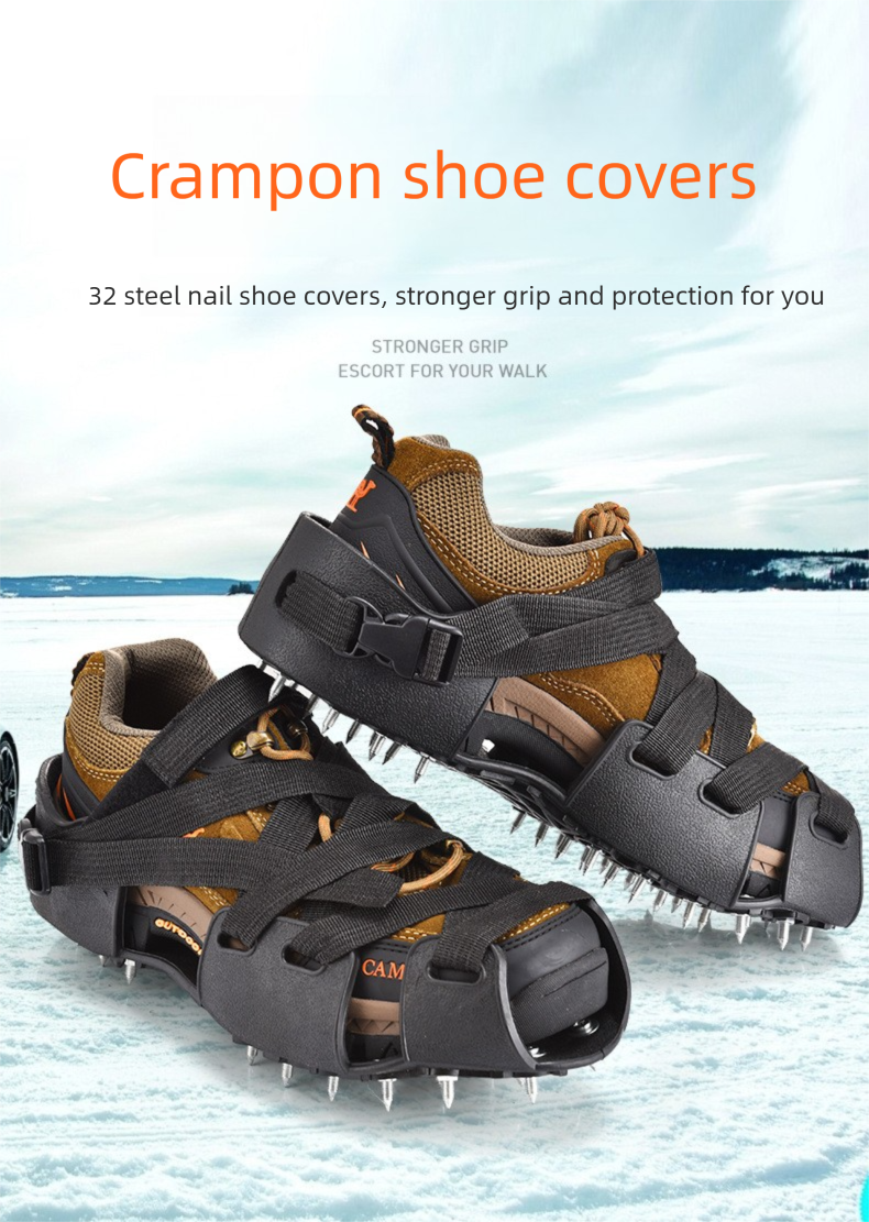 Pinze da esterno per arrampicata, copriscarpe antiscivolo, anticaduta professionali, pinze per pesca sul ghiaccio, artigli da neve_voghion.com