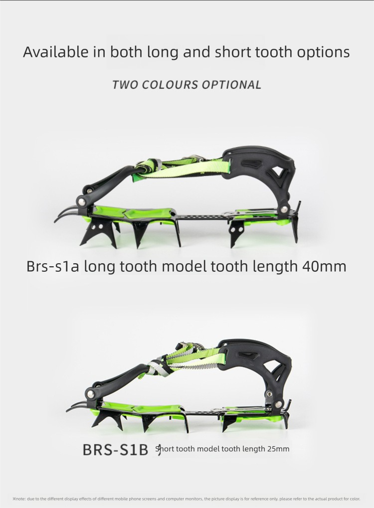Ramponi professionali Brother Jiedeng BRS-S1A da 14 denti per escursioni sulla neve, arrampicata su ghiaccio e avventure all'aperto_voghion.com