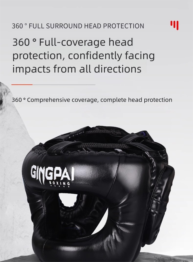 Closed Beam Protection Helmet Nose Adult Full Surround Boxing Head Guard Sanda Muay Thai Taekwondo Protective Gear_voghion.com