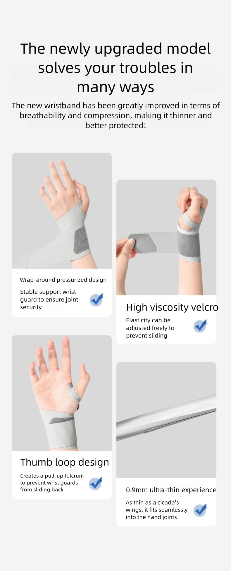 Support pour hommes et femmes, fixation fine pour entorse, gaine tendineuse articulaire, spécialement conçu pour le sport, le fitness, le tennis, le badminton et les problèmes de poignet._voghion.com