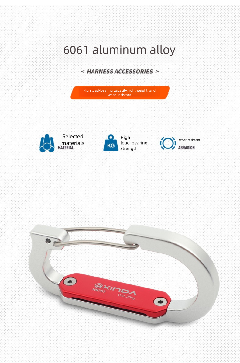Metal Climbing Safety Belt Quickdraw Tool Rack High-altitude Work Rescue Mounting Equipment_voghion.com