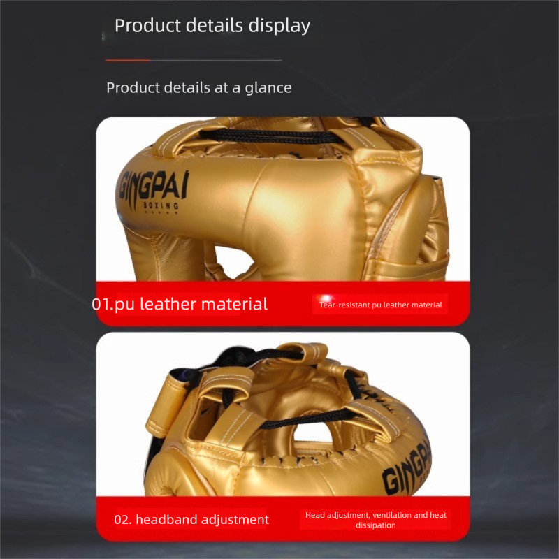 Closed Beam Protection Helmet Nose Adult Full Surround Boxing Head Guard Sanda Muay Thai Taekwondo Protective Gear_voghion.com