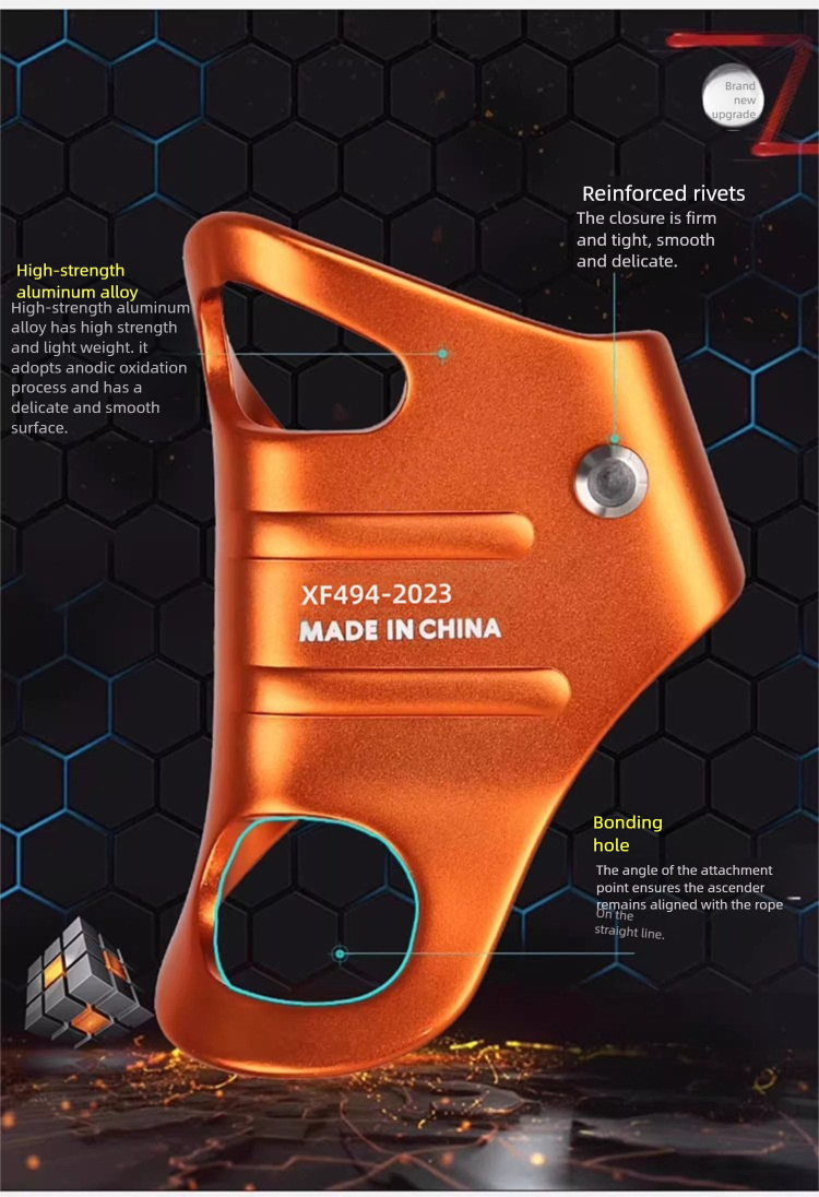 Dispositivo di arrampicata anticaduta per esterni, dispositivo di bloccaggio pettorale, forniture per attrezzature speleologiche_voghion.com