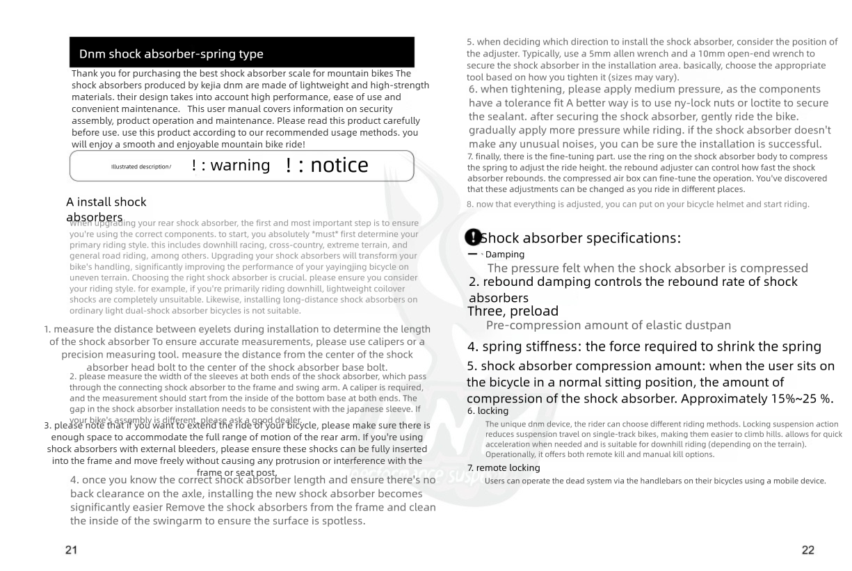 Taiwan DNM DV-22AR Hydraulic Spring With Damping Adjustment 190/200MM*750 Lbs Shock Absorber_voghion.com