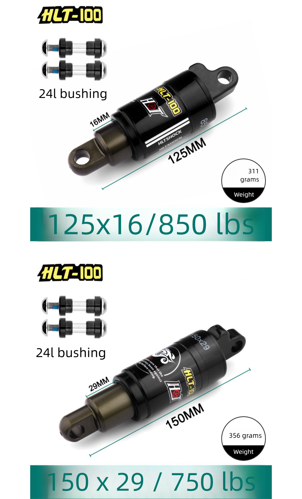 HLT100 Fahrrad-Ölfeder-Stoßdämpfer für Elektro-Mountainbikes – Sonderangebot_voghion.com