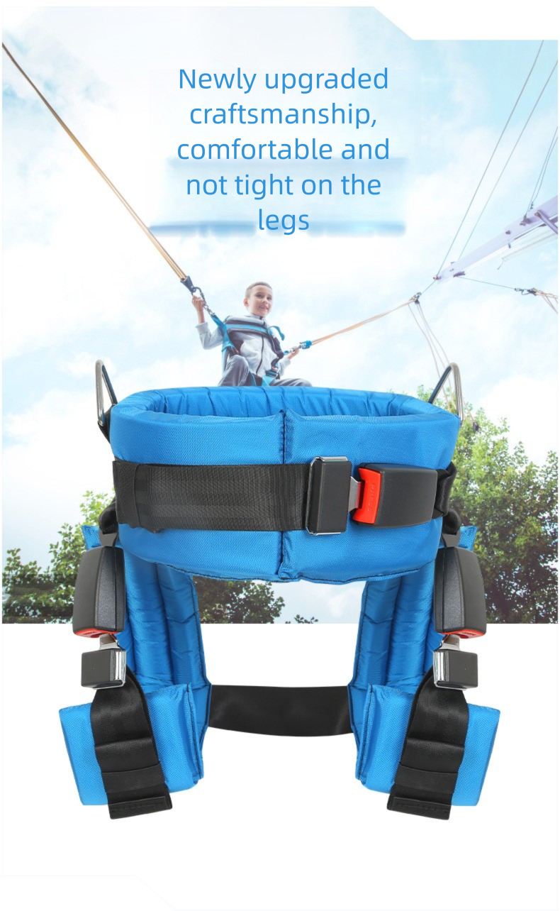 Xinda Outdoor Trampolino per bambini, letto saltante, cintura di sicurezza, accessori da gioco quadrati_voghion.com