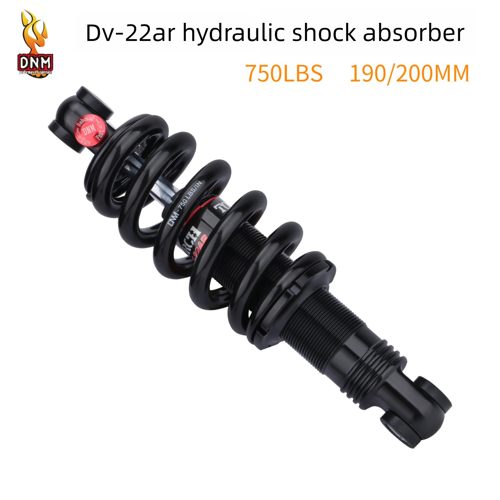Taiwan DNM DV-22AR Hydraulic Spring With Damping Adjustment 190/200MM*750 Lbs Shock Absorber_voghion.com