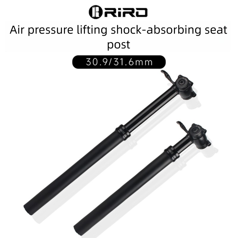 RIRO Mountainbike-Sattelstütze, luftdruckverstellbar, aus Aluminiumlegierung, teleskopierbar, mit Handsteuerung und Stoßdämpfung_voghion.com