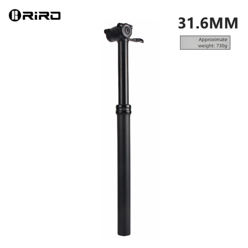 RIRO Mountainbike-Sattelstütze, luftdruckverstellbar, aus Aluminiumlegierung, teleskopierbar, mit Handsteuerung und Stoßdämpfung_voghion.com