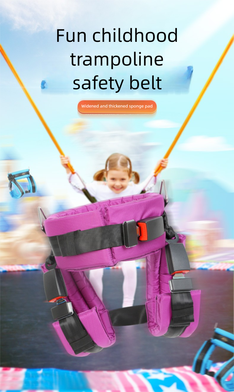 Xinda Outdoor Trampolino per bambini, letto saltante, cintura di sicurezza, accessori da gioco quadrati_voghion.com