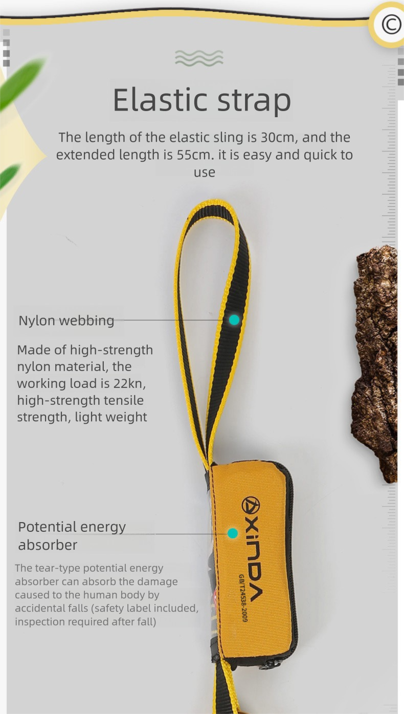 Scala volante per esterni, sacco elastico con coda di mucca, corda di protezione per arrampicata su roccia, cintura di sicurezza anticaduta_voghion.com