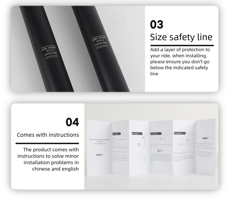 RIRO Mountainbike-Sattelstütze, luftdruckverstellbar, aus Aluminiumlegierung, teleskopierbar, mit Handsteuerung und Stoßdämpfung_voghion.com