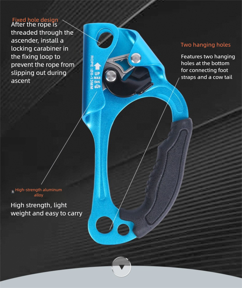Outdoor Hand Ascender High Altitude Anti-Slip Device Rope Climber Effort-Saving Mountaineering Rock Climbing Equipment_voghion.com