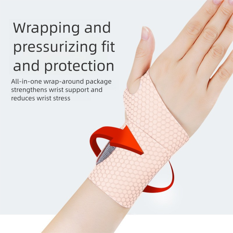 Nouvelle bande de compression élastique ajustable et fixe à motif alvéolé pour le poignet de sport_voghion.com