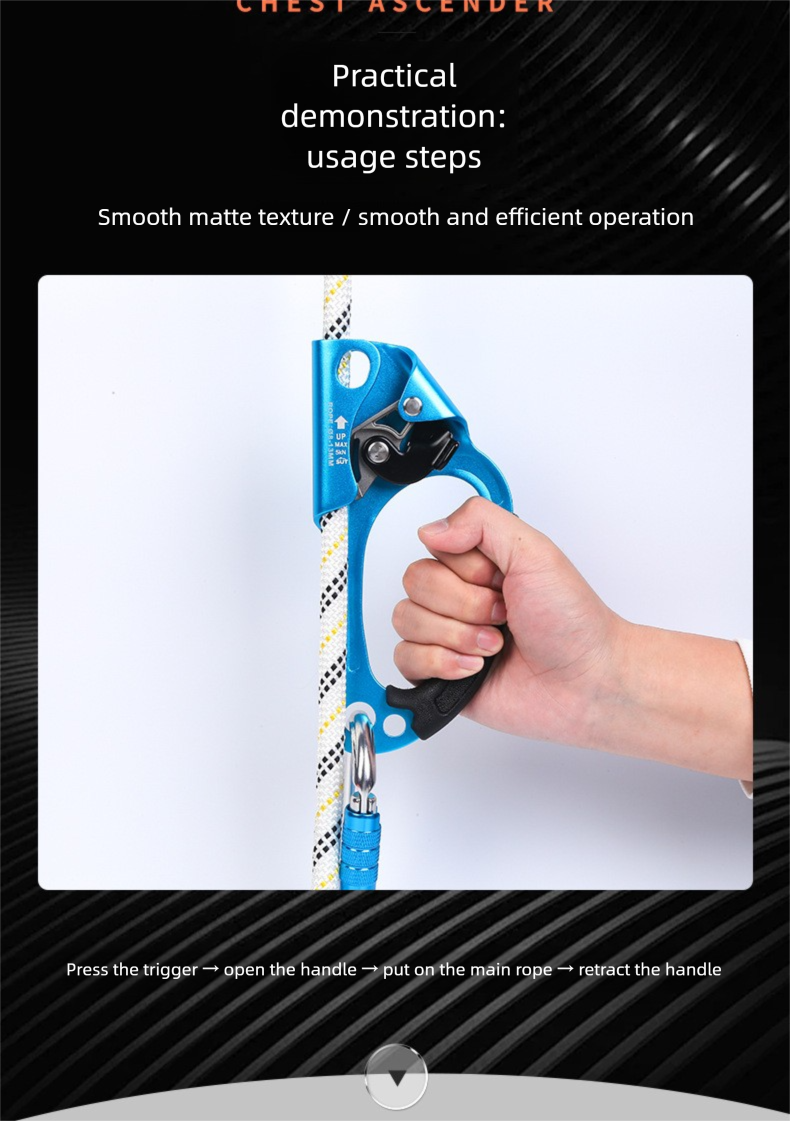 Outdoor Hand Ascender High Altitude Anti-Slip Device Rope Climber Effort-Saving Mountaineering Rock Climbing Equipment_voghion.com