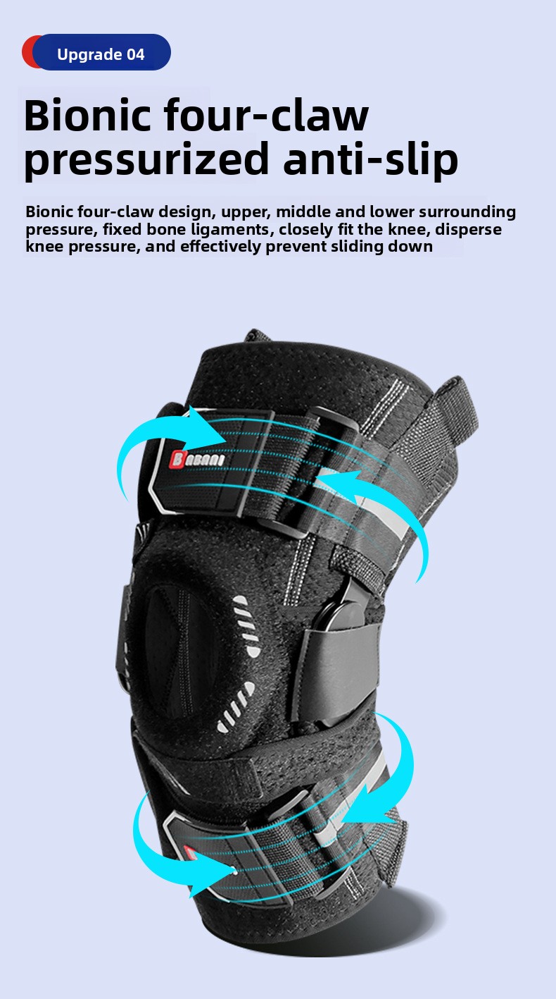 Professional Men's Knee Brace With Spring Support For Hiking_voghion.com