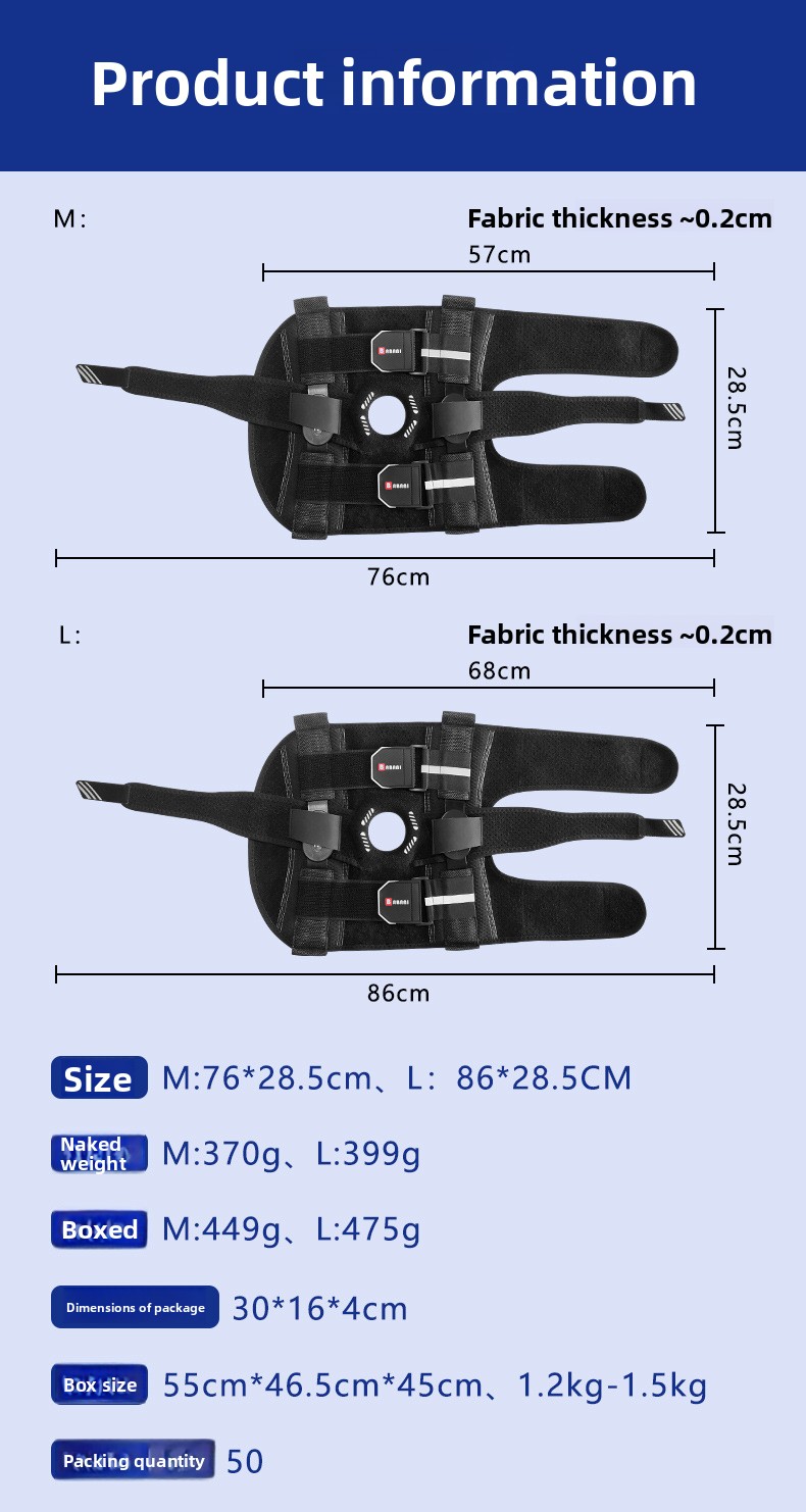 Professional Men's Knee Brace With Spring Support For Hiking_voghion.com