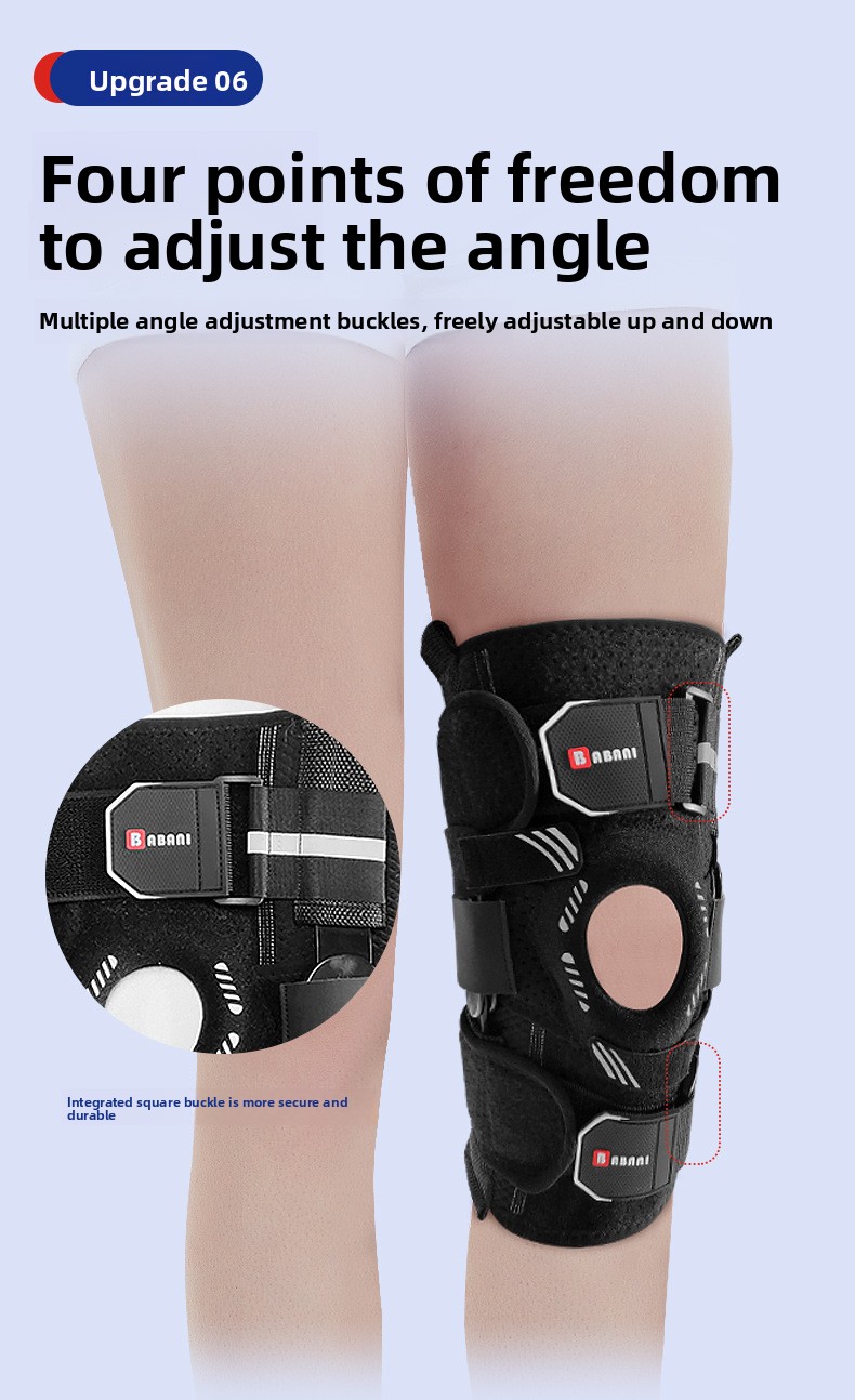 Professional Men's Knee Brace With Spring Support For Hiking_voghion.com