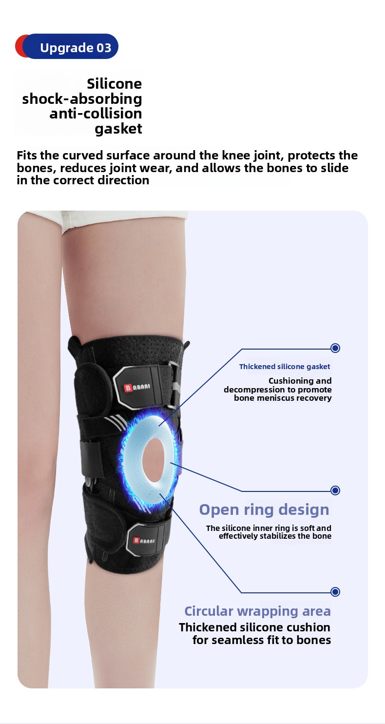 Professional Men's Knee Brace With Spring Support For Hiking_voghion.com