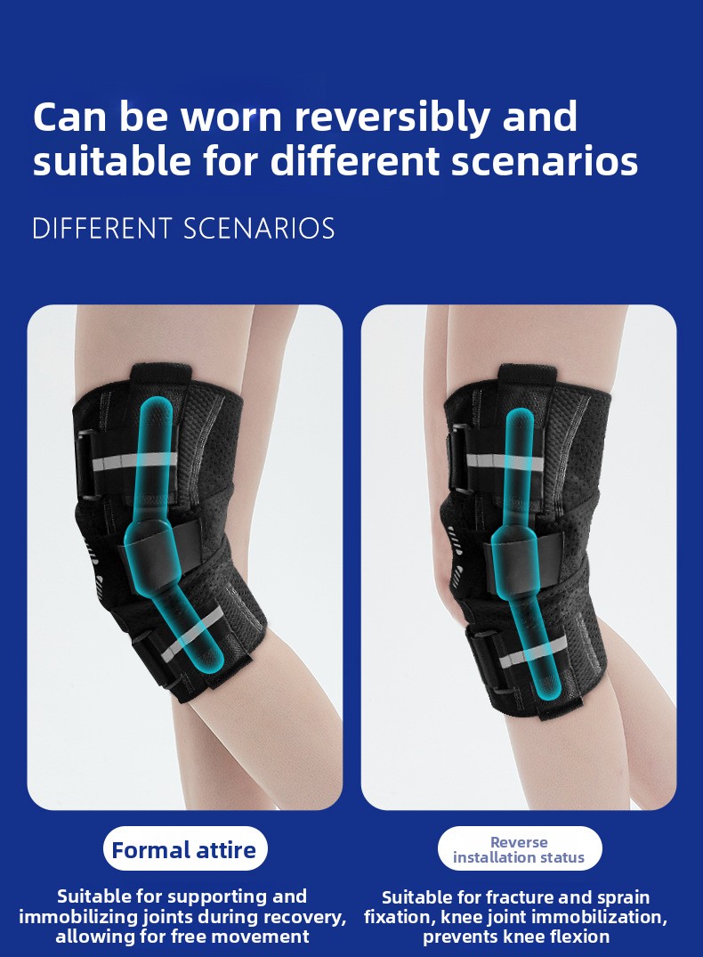 Professional Men's Knee Brace With Spring Support For Hiking_voghion.com