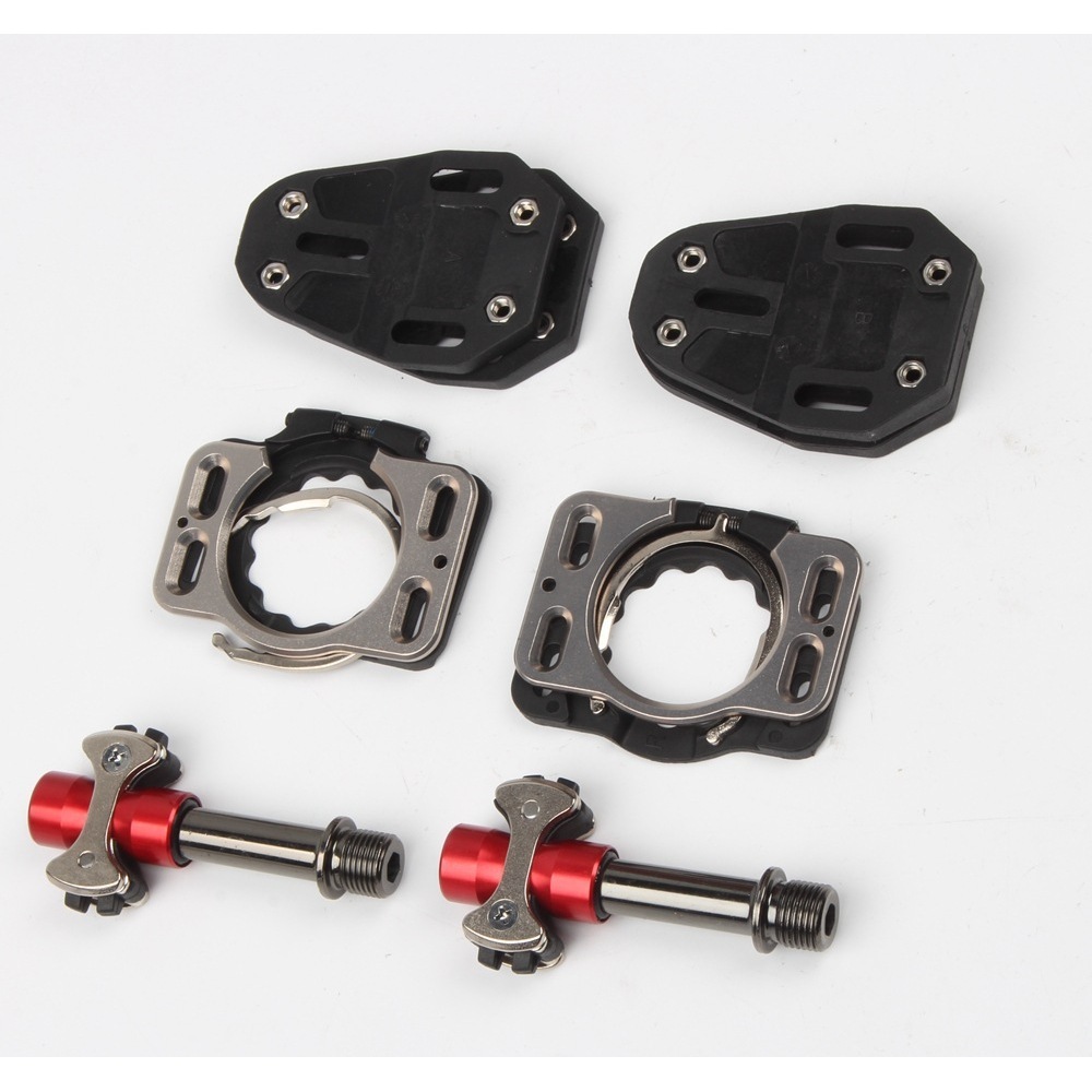 Pedali da bici da strada in lega di alluminio Cross Lollipop con tre cuscinetti e tacchette_voghion.com